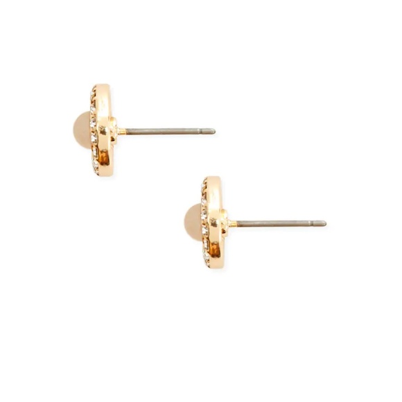 BRAND NEW Faux Stone Halo Stud Earrings - Picture 2 of 2